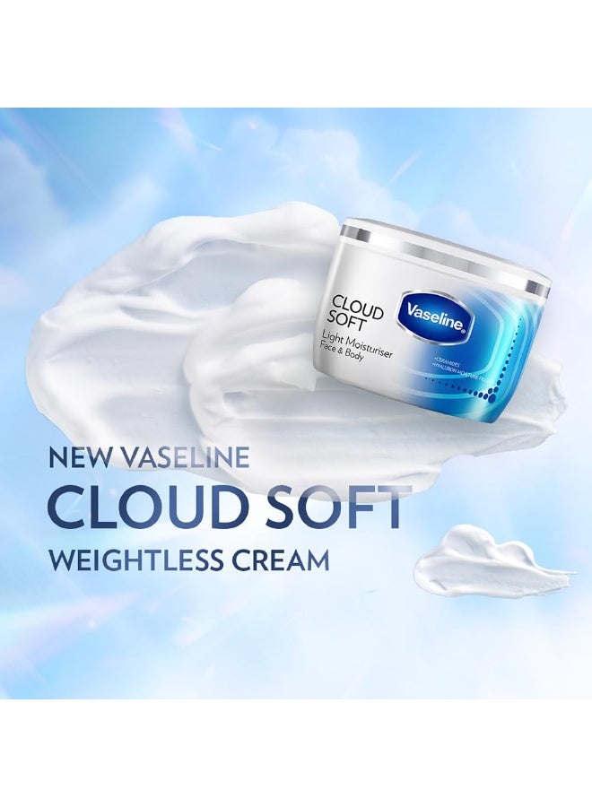 VASELINE Cloud Soft, Light Moisturiser, 200 ml, for Plump, Soft Skin, with Ceramides & Hyaluron Fillers, 10X Hydration Volume, Non-Sticky - Image 3